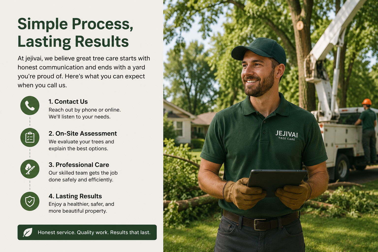 Tree care crew working